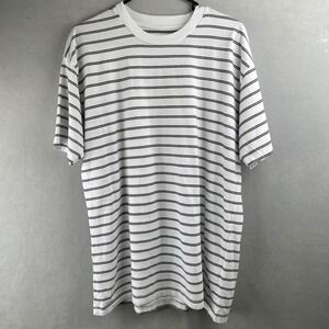 ZANEROBE Black White Stripe T Shirt Mens M Soft Cotton Short Sleeve Tee Beach